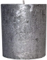 Kerze Deko Stumpenkerze Rustic metallic Silber 70 / 100