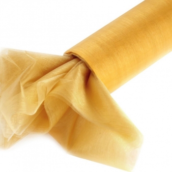 Celebration Organza Stoff Band Organzaband Rolle 40 cm breit x 9 m lang (gold gelb)
