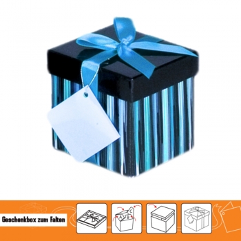 Geschenkbox blau 17x17x17/M+