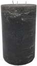 Stumpenkerze 3 Docht Kerze Rustic Big grau anthrazit durchgefärbt 140/270 mm